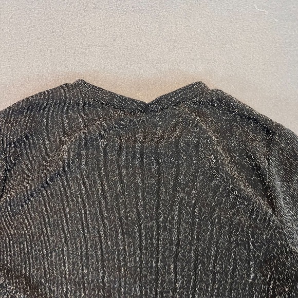 Garage Crop Top Women's Sz Small Long Sleeve Sparkly Glitter Shimmer Metal Lurex - Picture 8 of 8